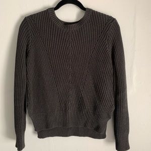 H&M dark grey cropped knit sweater